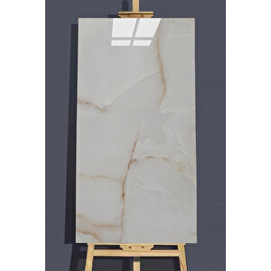 30x60 Cm Sarı Gold Mermer Desenli Kendinden Yapışkanlı Seramik Köpük Banyo PVC Duvar Paneli-6017