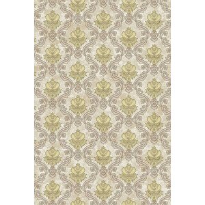 Zümrüt Exclusive 5615 Krem Küçük Damask Desen Duvar Duvar Kağıdı 5M²