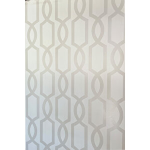 5378 Metalik Gri ve Soft Krem Geometrik Desen Duvar Kağıdı 5,30 M²