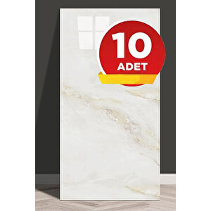 10 Adet, 30x60 Cm Vizon Mermer Desenli Kendinden Yapışkanlı Duvar Paneli-M056