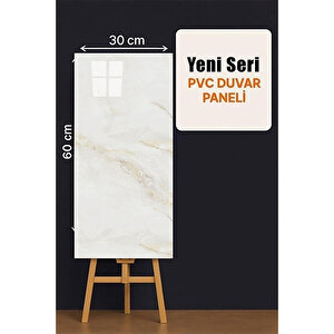 10 Adet, 30x60 Cm Vizon Mermer Desenli Kendinden Yapışkanlı Duvar Paneli-M056