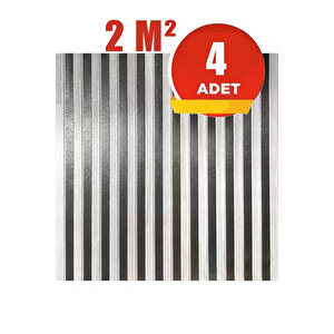 4 Adet, 70x70cm 0,50M² Lambri Panel Ahşap Duvar Çıtası Desenli Kendinden Yapışkanlı Akustik Duvar Paneli Köpük -1402