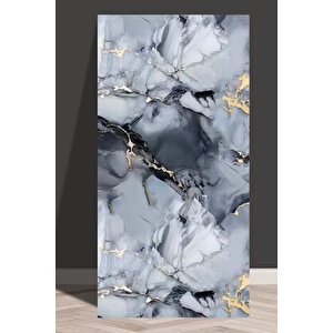 30x60 Cm Mavi Damar Mermer Desenli Kendinden Yapışkanlı Mutfak Banyo Wc Kaplama Pvc Panel-MR13
