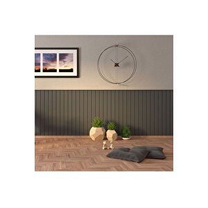 70x35cm 0,25 m2 Kendinden Yapışkanlı Antrasit Ahşap Kendinden Yapışkanlı Esnek Lambri Duvar Paneli