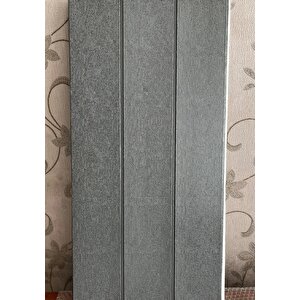70x35cm 0,25 m2 Kendinden Yapışkanlı Antrasit Ahşap Kendinden Yapışkanlı Esnek Lambri Duvar Paneli