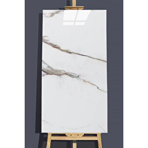 30x60 Cm Siyah Gold Mermer Desenli Kendinden Yapışkanlı Seramik Köpük Banyo PVC Duvar Paneli-6019