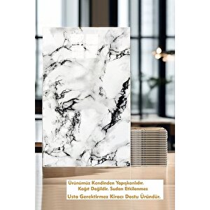 10 Adet 30x60 Cm Siyah Gold Mermer Desenli Kendinden Yapışkanlı Seramik Köpük Banyo PVC Duvar Paneli-m11