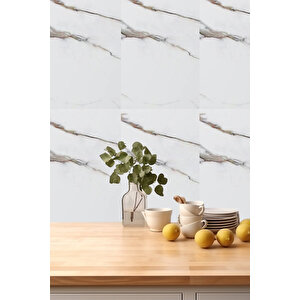 30x60 Cm Siyah Gold Mermer Desenli Kendinden Yapışkanlı Seramik Köpük Banyo PVC Duvar Paneli-6019