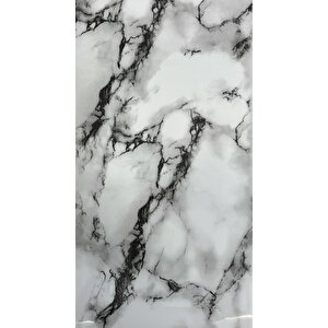 30x60 Cm Siyah Gold Mermer Desenli Kendinden Yapışkanlı Seramik Köpük Banyo PVC Duvar Paneli-m11
