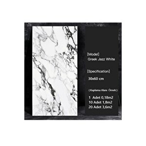 10 Adet 30x60 Cm Siyah Gold Mermer Desenli Kendinden Yapışkanlı Seramik Köpük Banyo PVC Duvar Paneli-m11