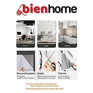 10 Adet, 30x60 cm Gold Çizgiler Mermer Görünüm Kendinden Yapışkanlı Duvar Paneli M6002