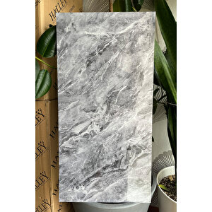 30x60 Cm Gri Mermer Desenli Kendinden Yapışkanlı Seramik Köpük Banyo WC Kaplama PVC Duvar Paneli