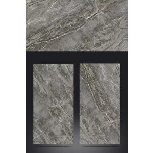 30x60 Cm Gri Mermer Desenli Kendinden Yapışkanlı Seramik Köpük Banyo WC Kaplama PVC Duvar Paneli