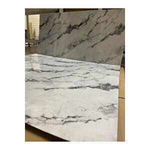 30x60 Cm Sedef Mermer Desenli Kendinden Yapışkanlı Seramik Köpük Banyo WC Kaplama PVC Duvar Paneli