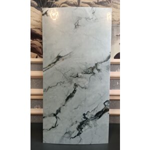 30x60 Cm Sedef Mermer Desenli Kendinden Yapışkanlı Seramik Köpük Banyo WC Kaplama PVC Duvar Paneli
