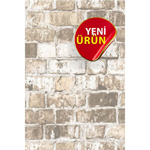 Bien Exclusive 7380 Soft Bej Renk Geçmeli Taş Desenli 3D Görünüm Duvar Kağıdı 5 M²