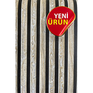 Bien Exclusive Meşe Renk 2078 Eskitme Lambri Panel Ahşap Duvar Çıtası Desenli Duvar Kağıdı 5,30 M²