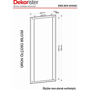 Dekorister Eres Boy Aynası Ceviz - 105*45