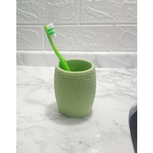 Diş Macunu Kabı Yeşil Petek Desenli Banyo Aksesuarı