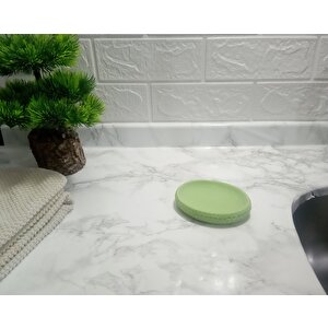 Sabunluk Yeşil Petek Desenli Banyo Aksesuarı