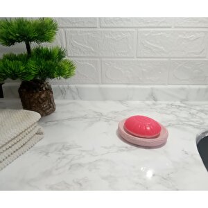 Sabunluk Pembe Petek Desenli Banyo Aksesuarı