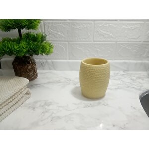 Diş Macunu Kabı Sarı Petek Desenli Banyo Aksesuarı