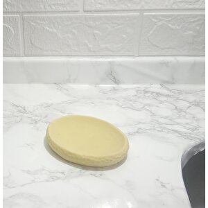 Sabunluk Sarı Petek Desenli Banyo Aksesuarı