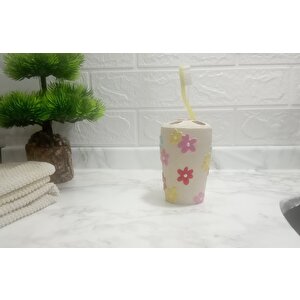 Diş Fırçalık Renkli Papatyalı Banyo Aksesuarı