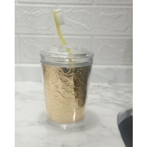 Diş Fırçalık Altın Renkli Banyo Aksesuarı 7822g