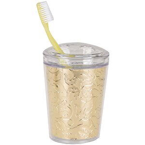 Diş Fırçalık Altın Renkli Banyo Aksesuarı 7822g