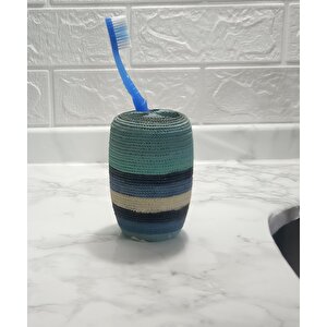 Diş Fırçalık Örgü Desenli Banyo Aksesuarı