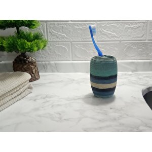 Diş Fırçalık Örgü Desenli Banyo Aksesuarı