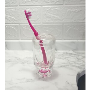 Diş Fırçalık Kristal Damlalı Kırmızı Banyo Aksesuarı