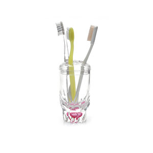 Diş Fırçalık Kristal Damlalı Kırmızı Banyo Aksesuarı
