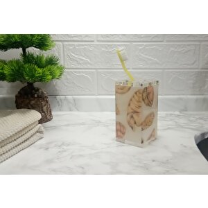 Diş Fırçalık Kumaş İstiridye Desenli Banyo Aksesuarı