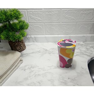 Diş Fırçalık Kırmızı Papatya Melamin Banyo Aksesuarı