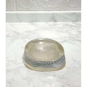 Sabunluk Taşlı Gümüş Model Banyo Aksesuarı
