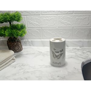 Diş Fırçalık Kelebek Desenli Banyo Aksesuarı