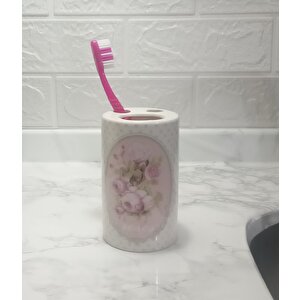Diş Fırçalık Bahar Desenli Banyo Aksesuarı