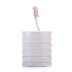 Diş Fırçalık Oval Çizgili Banyo Aksesuarı