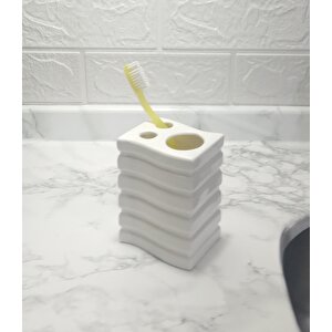 Diş Fırçalık Kare Çizgili Banyo Aksesuarı