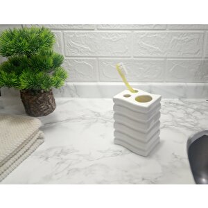 Diş Fırçalık Kare Çizgili Banyo Aksesuarı