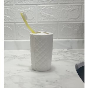 Diş Fırçalık Baklava Desenli Banyo Aksesuarı