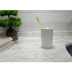 Diş Fırçalık Baklava Desenli Banyo Aksesuarı