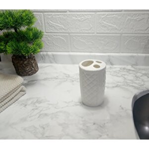 Diş Fırçalık Baklava Desenli Banyo Aksesuarı