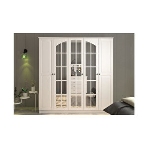 Beyza Country 5 Kapaklı Aynalı Gardırop
