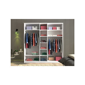 Beyza Country 5 Kapaklı Aynalı Gardırop