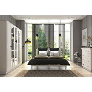 Beyza Country 5 Kapaklı Aynalı Gardırop