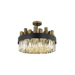 Torre 60' Lık Kristalli, Taşlı Modern Tasarım Kristal Salon Avize 60 lı