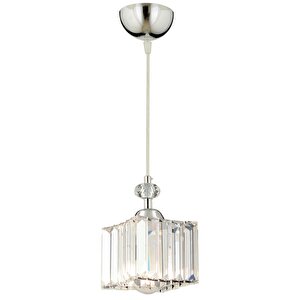 Kuğu Tekli Sarkıt Krom  Kristalli, Taşlı Modern Tasarım Kristal  Sarkıt Avize Tekli